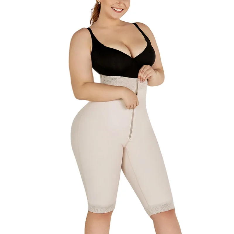 Bbl Faja Skims Shapewear Women Butt Lifter Double Compression High-waisted Shorts Knee Short and Lift Buttoks Postpartum Girdles