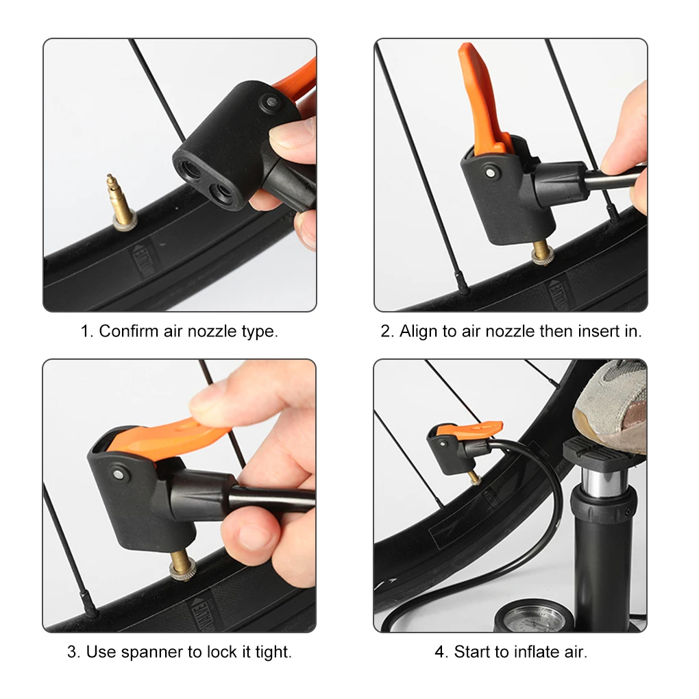 Portable Bicycle Pump with Pressure Gauge Mini Bike Air Foot Inflator Tire Cycling Compressor Adapter Repairing Tools | Спорт и