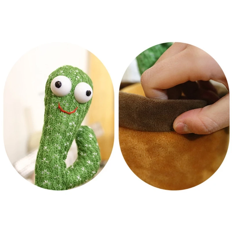 

Funny 32cm Electric Dancing Plant Cactus Plush Stuffed Toy with Music for Kids Children Gifts Home Office Decoration