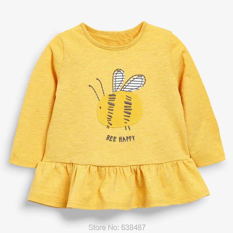 Combed Cotton 4579 Новинка года; брендовые качественные футболки для девочек Одежда для маленьких девочек из хлопка детская одежда с длинными рукавами Bebe; блузка Детские футболки для девочек - Цвет: Combed Cotton 4579