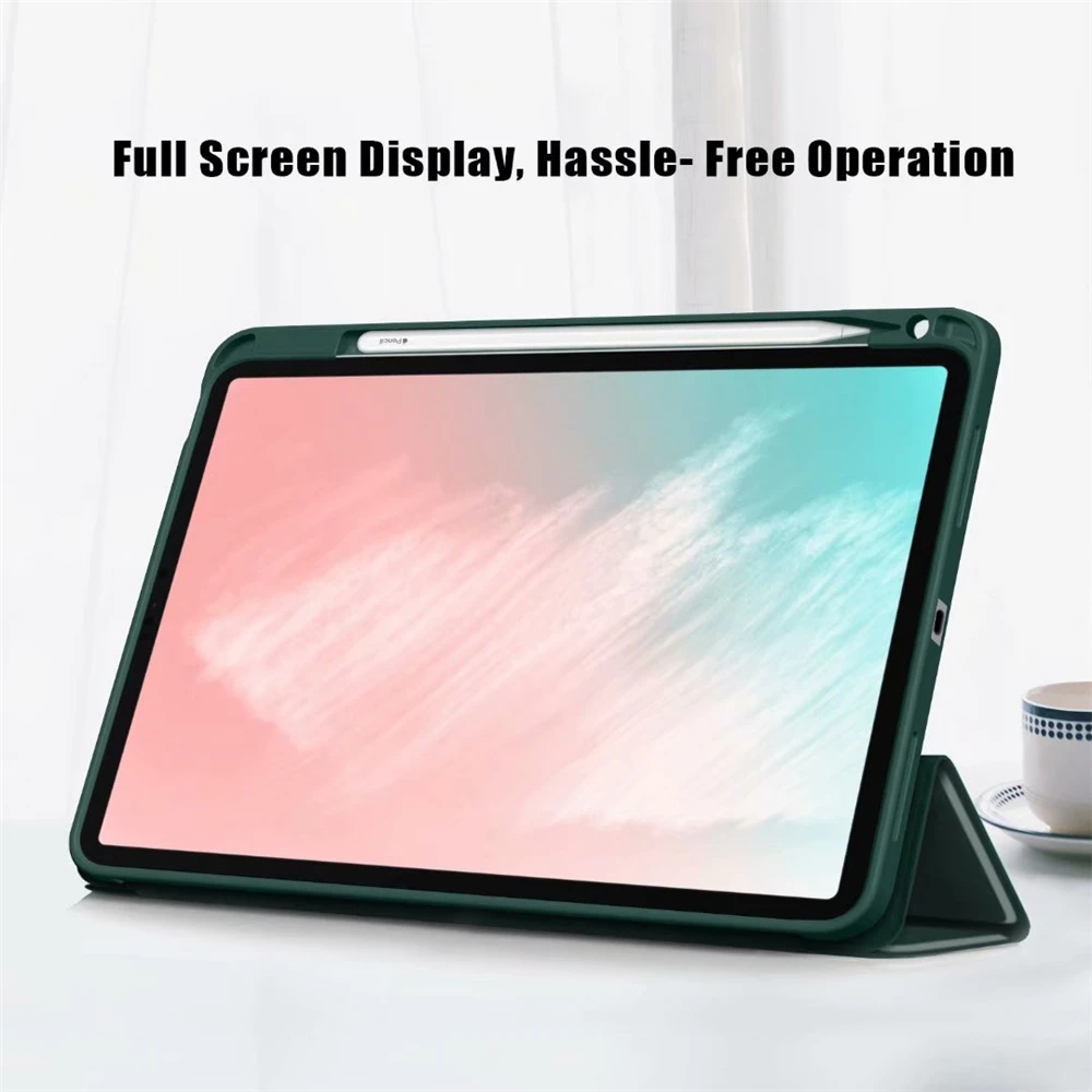 

Case For New iPad Air 4 2020 Case With Pencil Holder PU Leather Magnetic Stand + Silicone Soft Back Cover For iPad 10.9 " Case