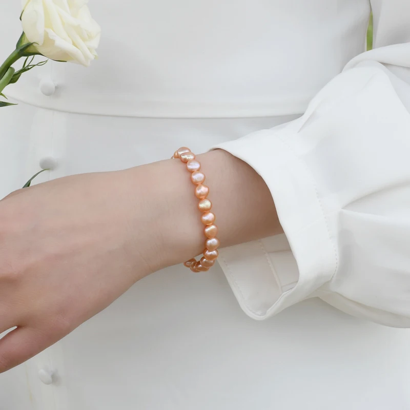 Женский браслет из натурального жемчуга в стиле барокко ASHIQI ювелирные изделия