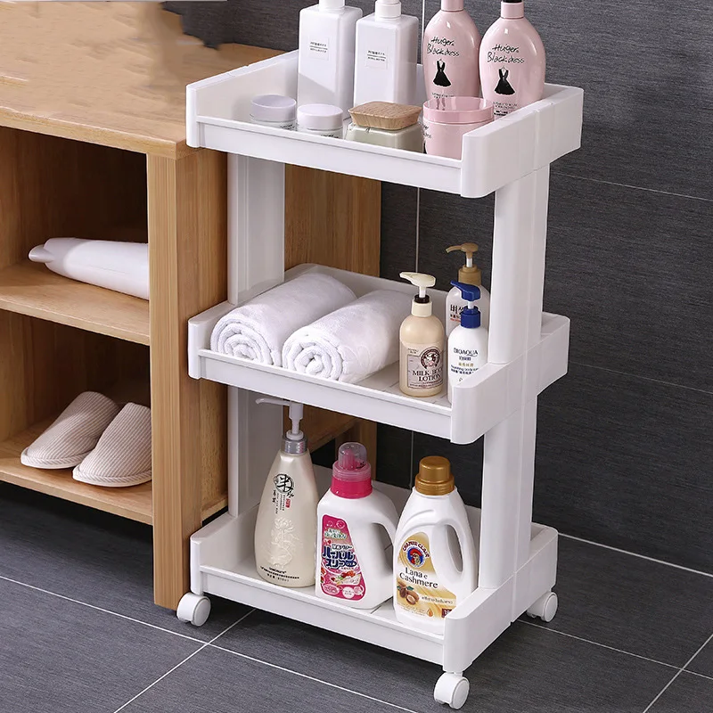 Стеллаж для хранения на 2/3/4 уровней кухни тонкая скользящая башня подвижная