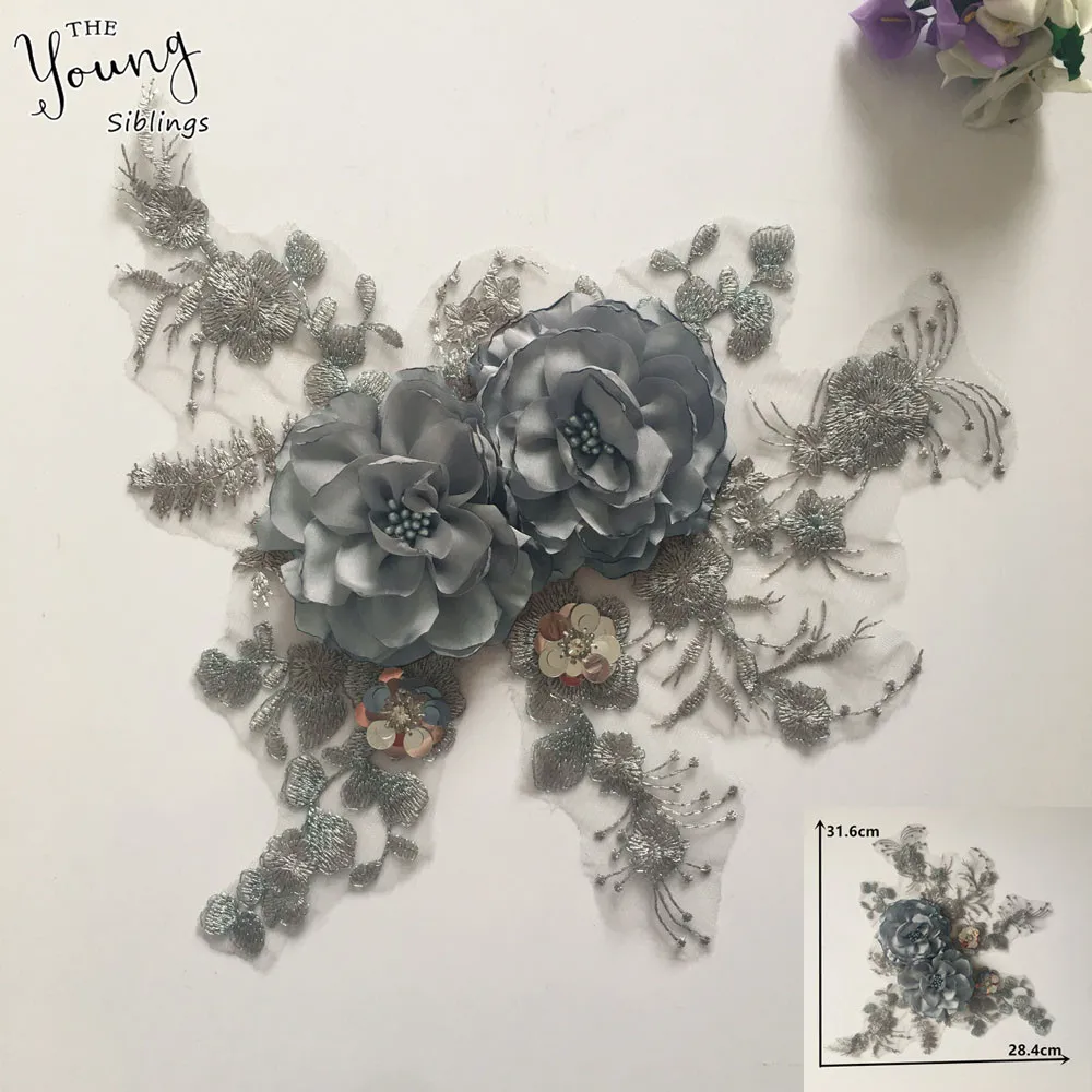 Лидер продаж 1 шт. эксклюзивная 3D вышивка кружевной воротник по линии выреза