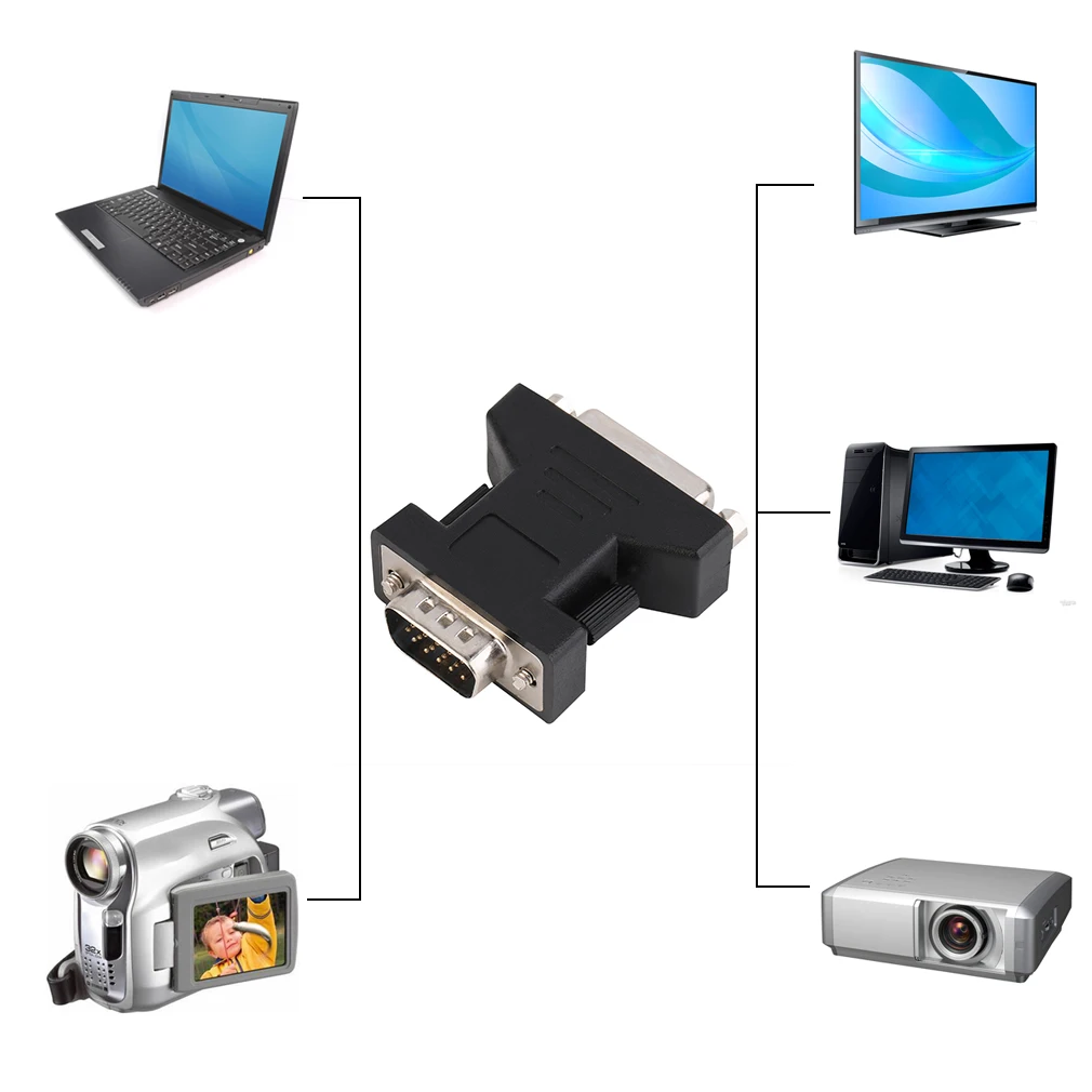Новинка DVI(24 + 5) переходник с гнездового на VGA 15 монитор для мужчин адаптер HDTV |