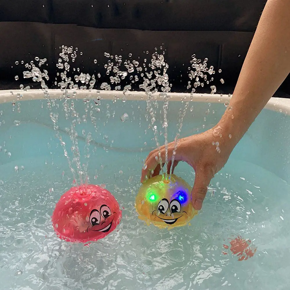 

Bathroom Baby Bath Toys Electric Inductive Spray Water Ball Light Music Bathtub Water Swimming Toys for Toddler Infant Children