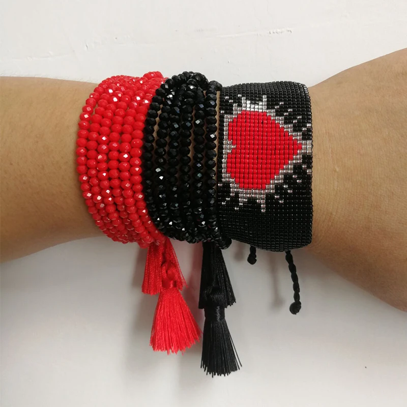 SHINUSBOHO Pulseras Mujer женский Delica MIYUKI браслет мужской Любовник Сердце ювелирные изделия пара подарки MIYUKI State Мужские t браслеты