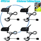 4 шт.компл. Vnetphone Bluetooth внутренняя связь полностью дуплексный футбольный тренер juger Earhook наушники для рефери рация внутренняя гарнитура