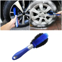 car wheel cleaning brush tire rim scrub brush with anti slip rubber handle for automobile motorcycle wheel tire cleaner tools