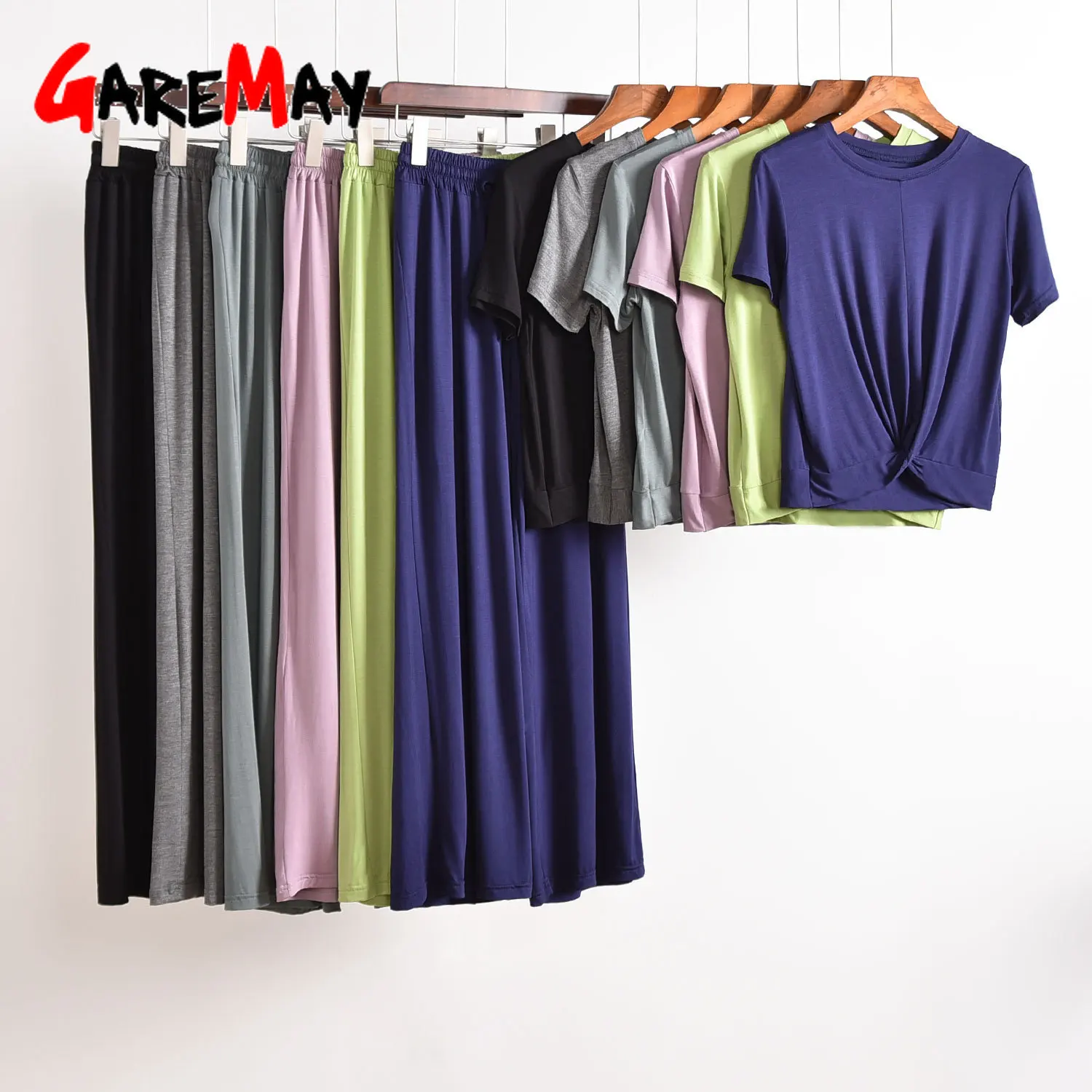 Женский комплект из 2 предметов GareMay элегантный со штанами повседневный двух