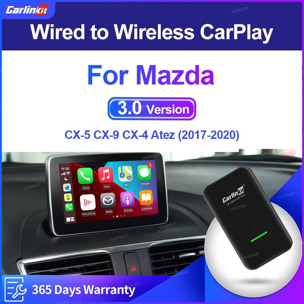 Carlinkit 3 0 USB CarPlay Беспроводной адаптер Коробка для Mazda CX 4 5 9 Artz 2015 2020 Apple Carplay