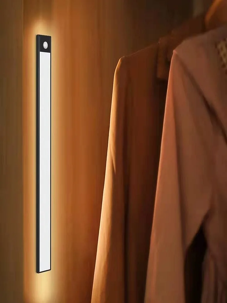 ultra thin led light cabinet lighting pir motion sensor led usb rechargeable black aluminum kitchen cabinets lights lighting led free global shipping