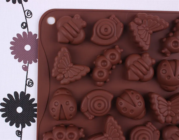 Силиконовая форма для шоколада в форме улитки 16 полости виде червя бабочки