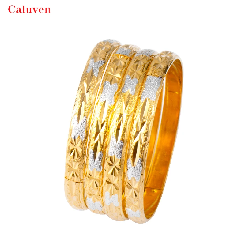 4 шт./лот эфиопские свадебные браслеты классический Африканский подарок золотые