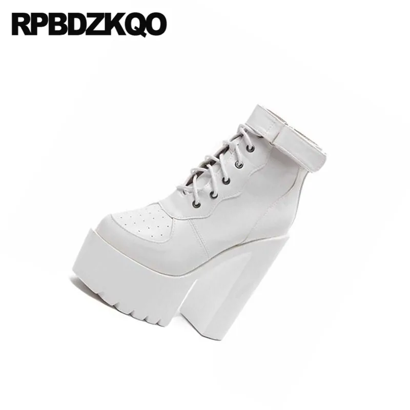 В готическом стиле на платформе Сапоги в панк Обувь не сужающемся книзу