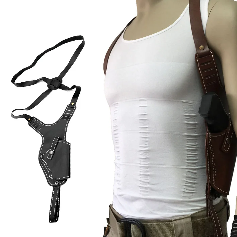 Тактическая Наплечная кобура из натуральной кожи для правой руки и пистолета