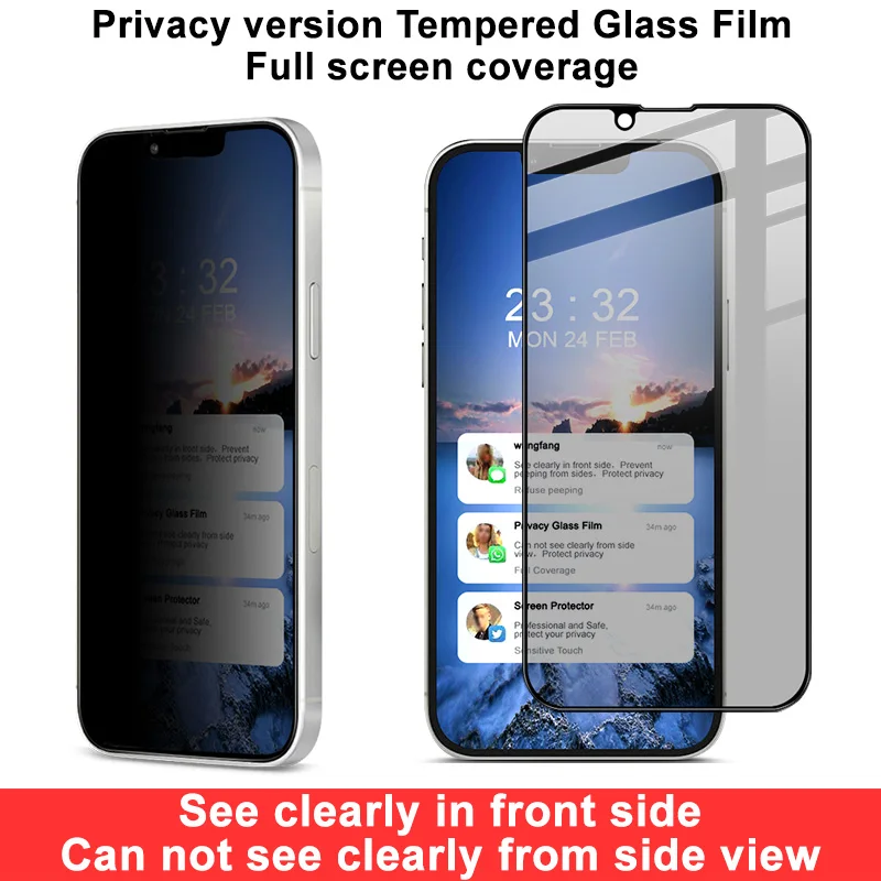 

IMAK Privacy Protecty For iPhone 13 Pro Max Tempered Glass for iPhone 13 13 Pro 13 Mini Full Coverage Anti Glare