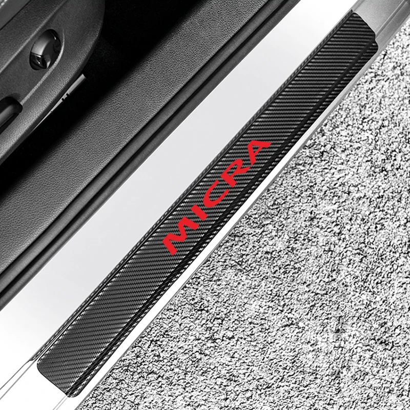 4 шт./компл. наклейки на пороги автомобиля для Nissan MICRA k12 k13 тюнинг автомобильные аксессуары интерьер