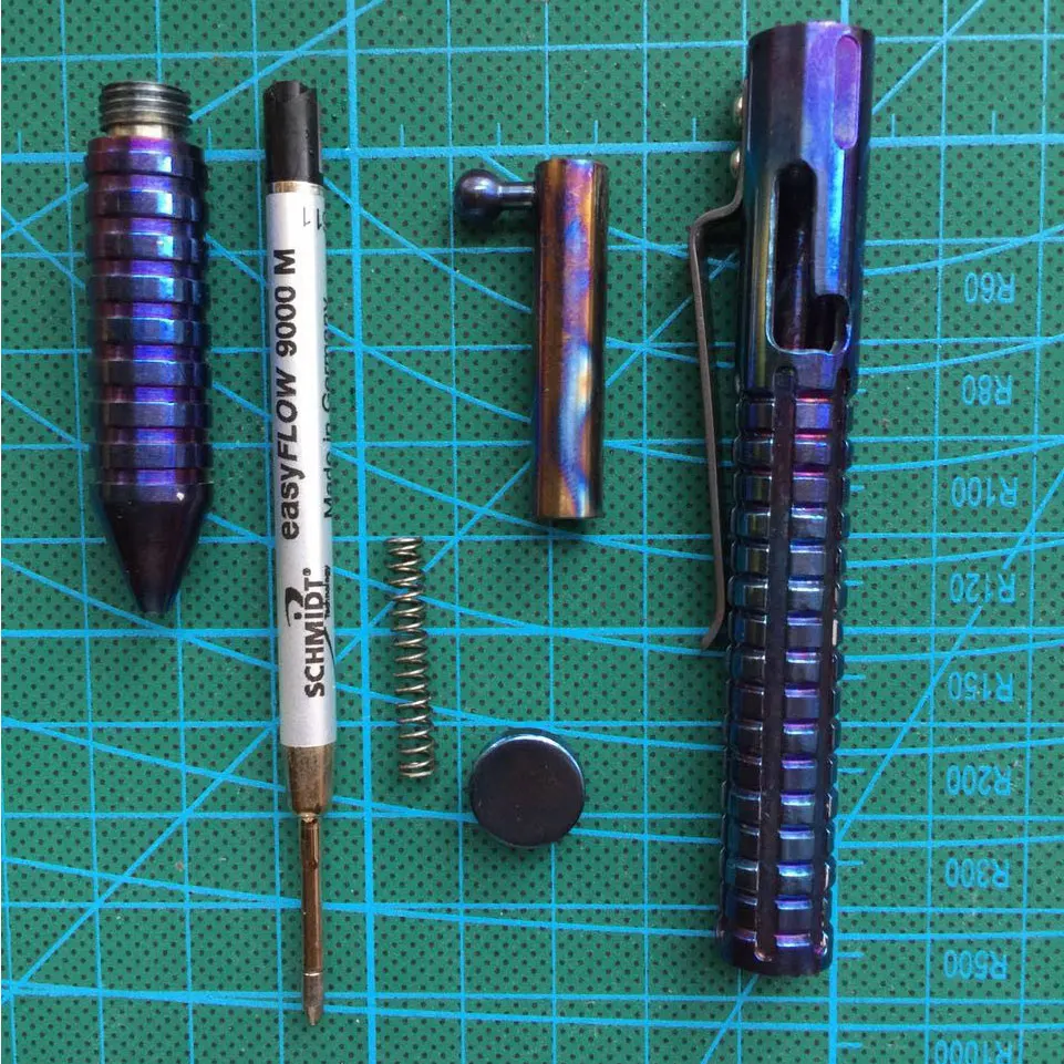 Murah MackWalker Paduan Titanium TI Bolt Action Pena Pena Taktis Alat Pertahanan Diri