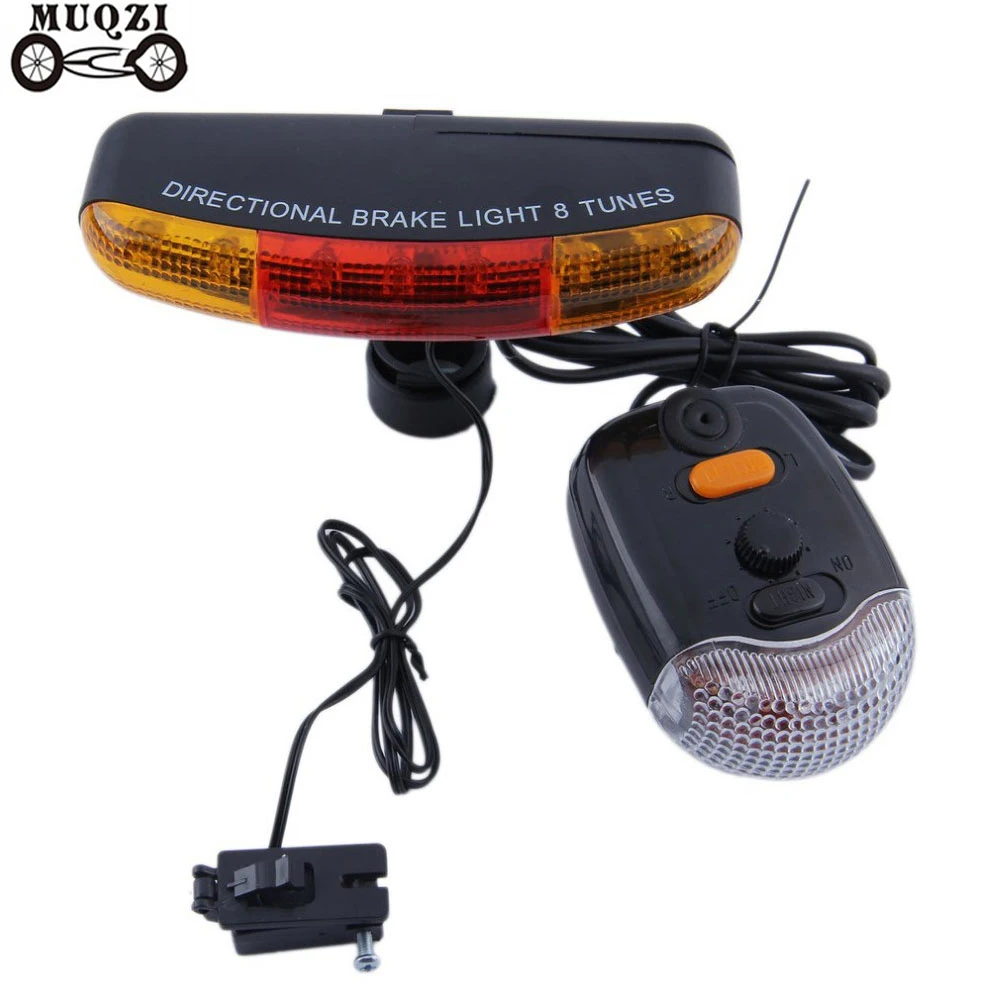 

7 LED Bicycle Turn Signal Light with Horn MTB Front Rear Lights Bike Directional Brake Lights Cycling Taillight Lamp