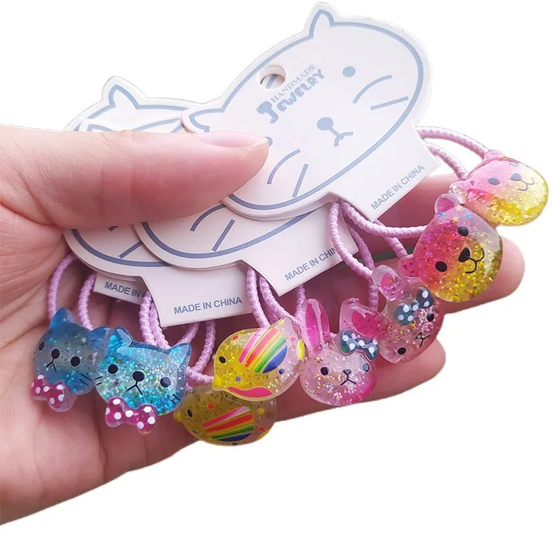 

2 шт., Детские эластичные резинки для волос, с рисунком