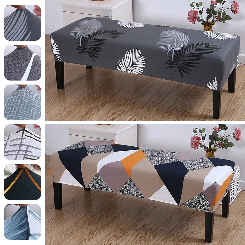 Чехол для скамьи с принтом эластичное моющееся пляжное покрытие диван защита от