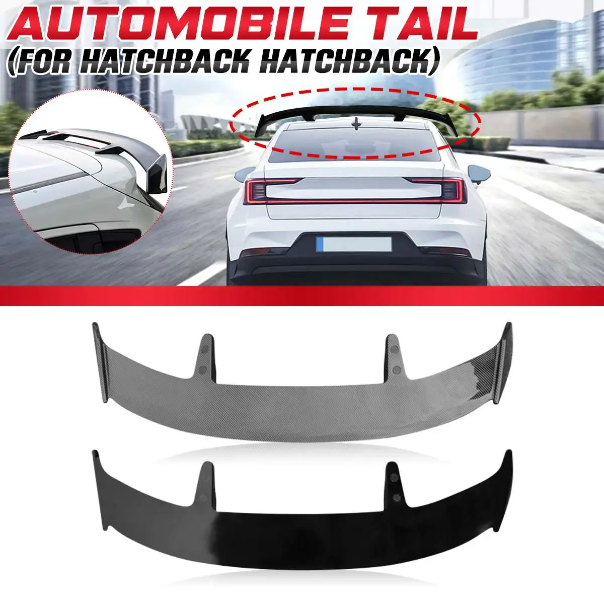 

Carbon Fiber For Mazda 3 Axela Hatchback 2014 2015 Car Rear Trunk Wing Spoiler Universal Fit For Hatchback SUV Car Rear Wing