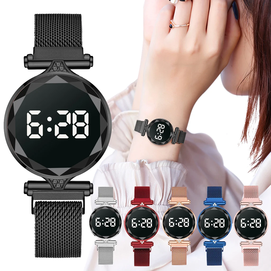 

Luxury Women Watches For Women Digital Magnet Watch Female Clock Relogio Feminino Drop Ship