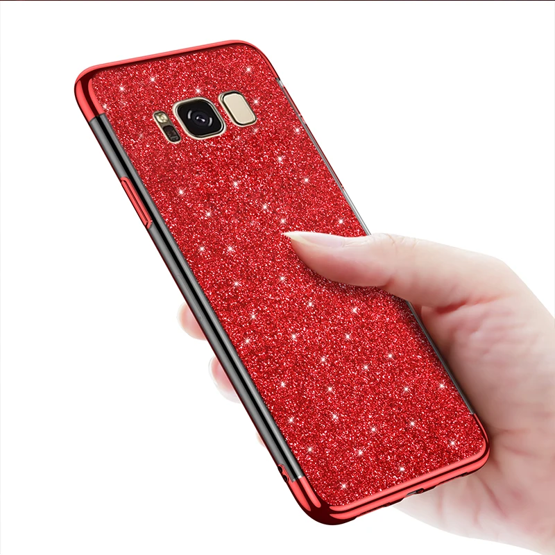 Блестящий Мягкий Силиконовый ТПУ чехол для Samsung Galaxy S8 S9 J4 J6 A6 A8 Plus 2018 A3 A5 A7 J3 J5 J7 2017
