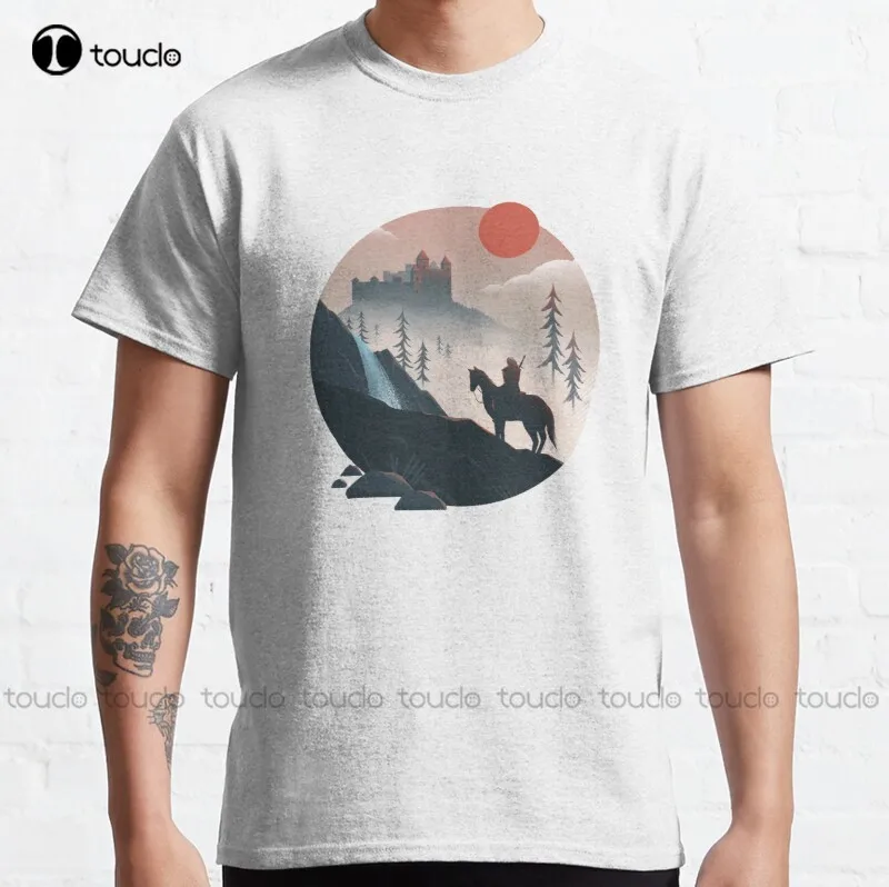 

New Geralt On The Ride Classic T-Shirt Hawaiian Shirts Cotton Tee Shirts S-5Xl