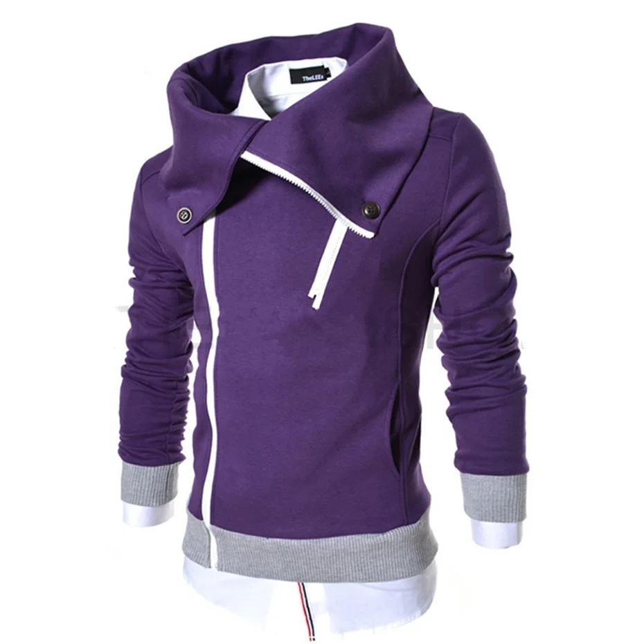 

Zogaa Hoodies Men 2018 Brand Male Long Sleeve Solid Color Hooded Sweatshirt Men Zipper Black Big Size Poleron Autumn Sweatshirts