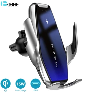 automatic clamping 15w car wireless charger induction qi fast charging phone holder for iphone 13 12 11 xs xr 8 samsung s20 s10 free global shipping
