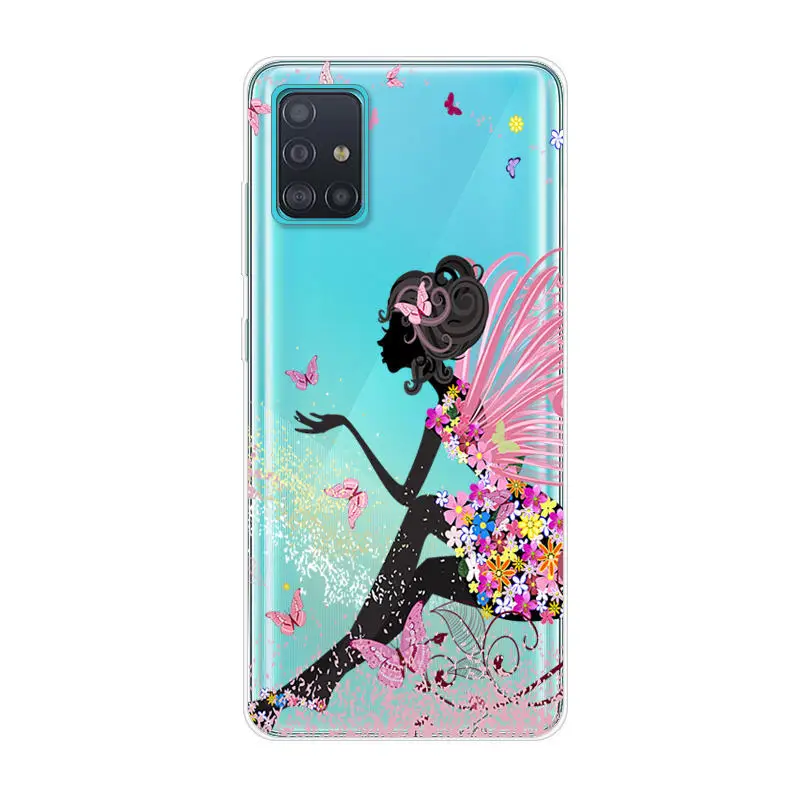 Мягкий чехол для Samsung A71 силиконовая задняя крышка из ТПУ с мультяшным рисунком