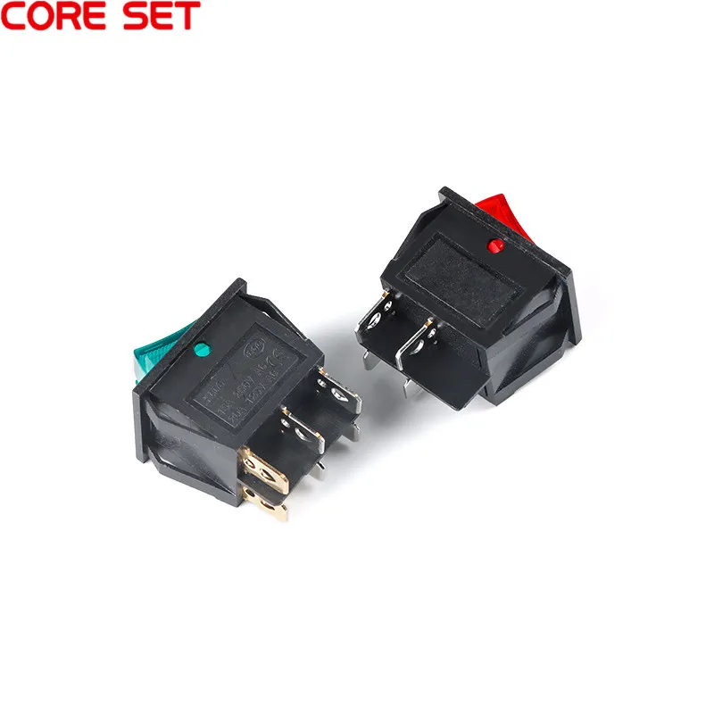 Кулисный Переключатель KCD6 прозрачный красный зеленый светодиодный светильник