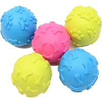 pet toy dog chewing teeth cleaning toy puppy rubber ball interactive training throwing toy anti bite pet anti bite squeak toy