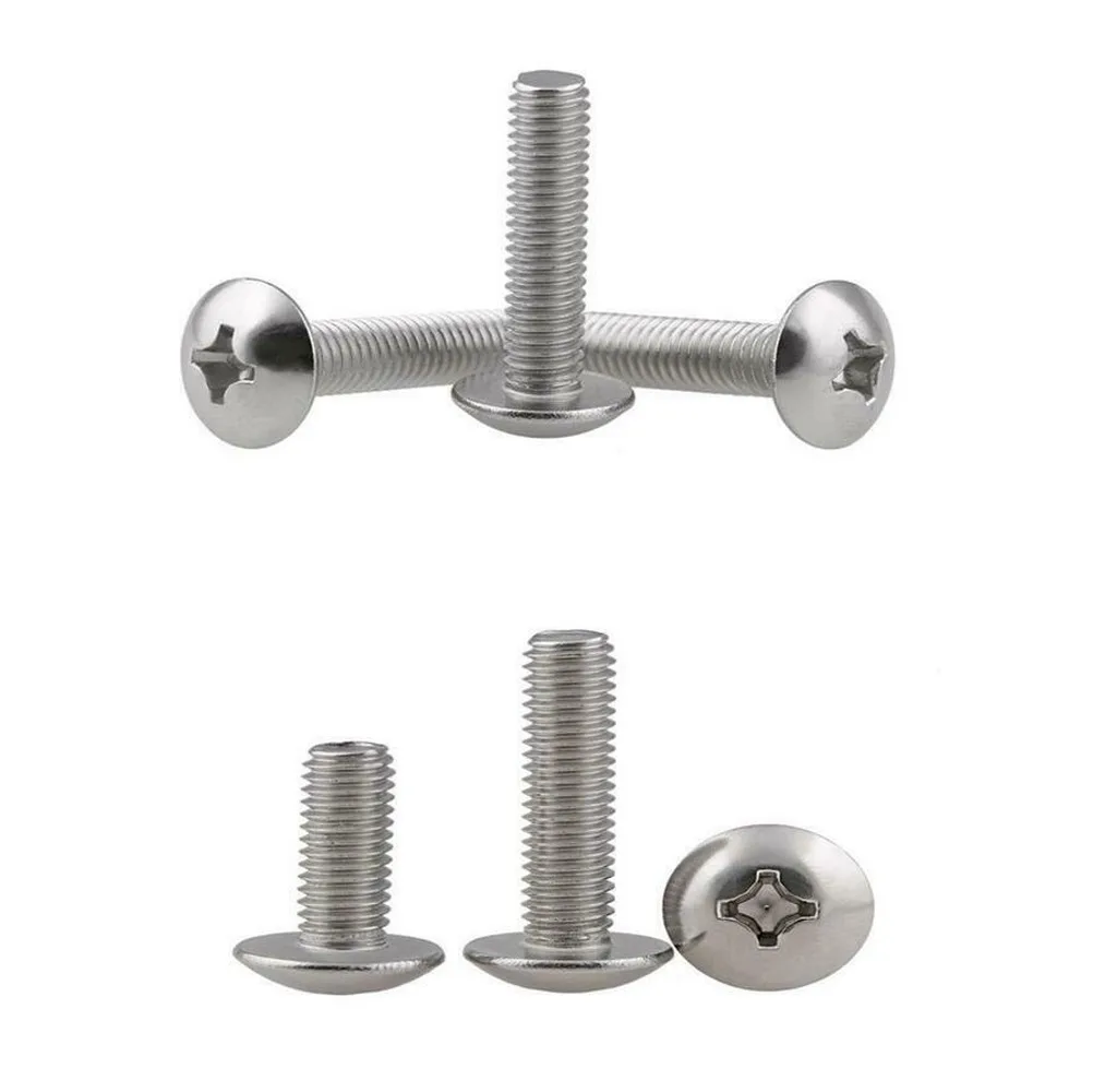 

10 шт., винты с полукруглой головкой, из нержавеющей стали M4-M8, 304