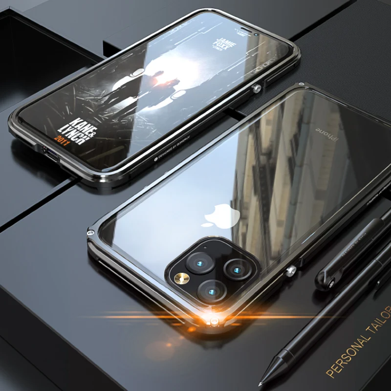 Броня металлический бампер противоударный чехол для iPhone 11 Pro Max чехол сверхмощный защитный чехол для iPhone 11 Pro чехол X XR XS Max