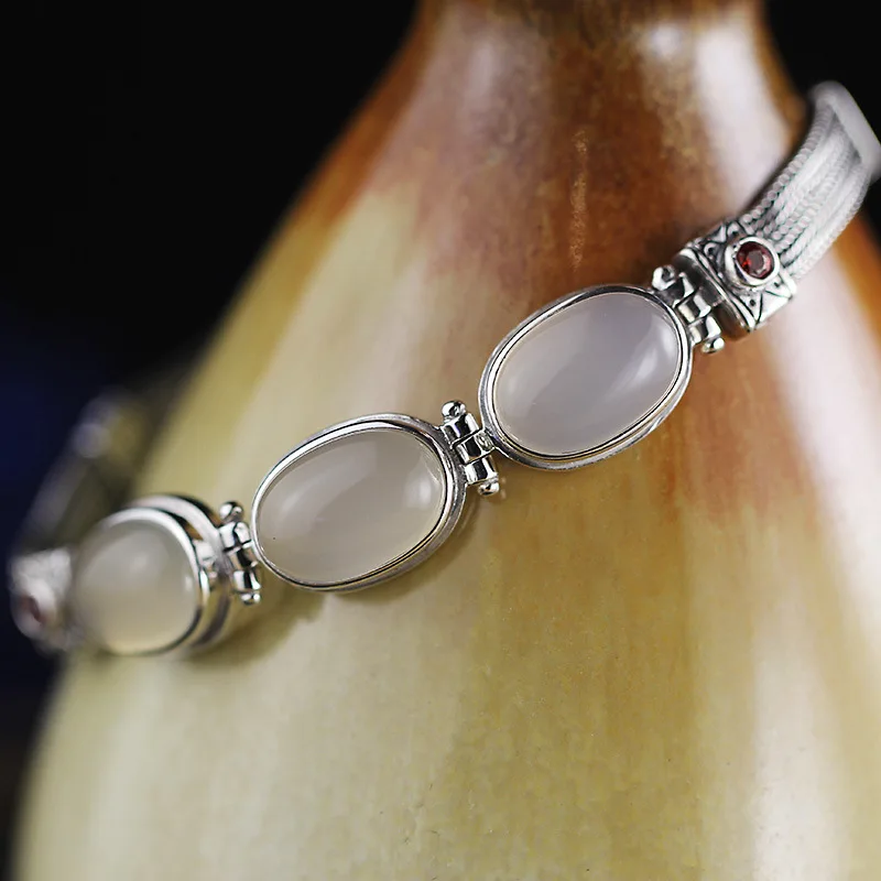 Настоящий чистый 925 пробы Серебряный женский браслет с натуральным цитриновый