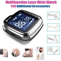 lastek multifunction wrist watch pain relief rhinitis pharyngitis diabetics hypertension full accessories laser therapy device