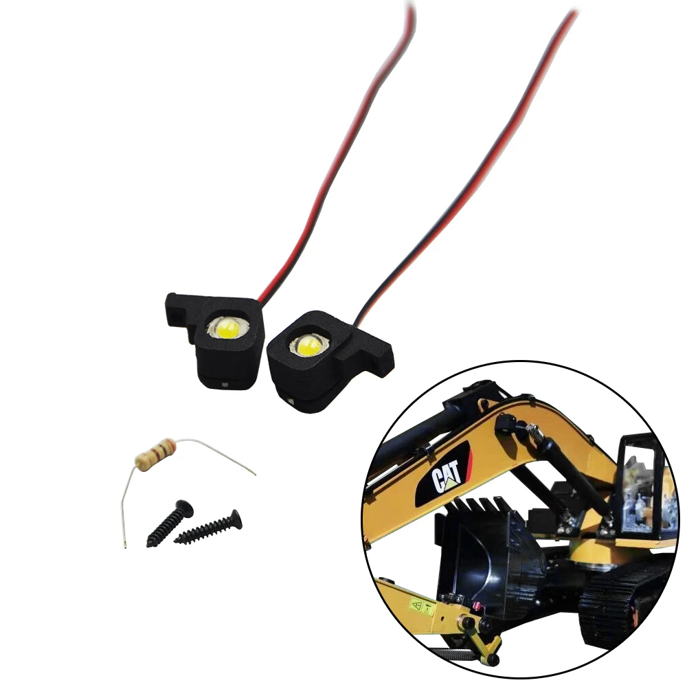 

2PCS 4V Light RC Excavator Boom Lighting System For HUINA 1550 RC Crawler Car 15CH 2.4G 1:14 RC Metal Excavator Arm LED Part
