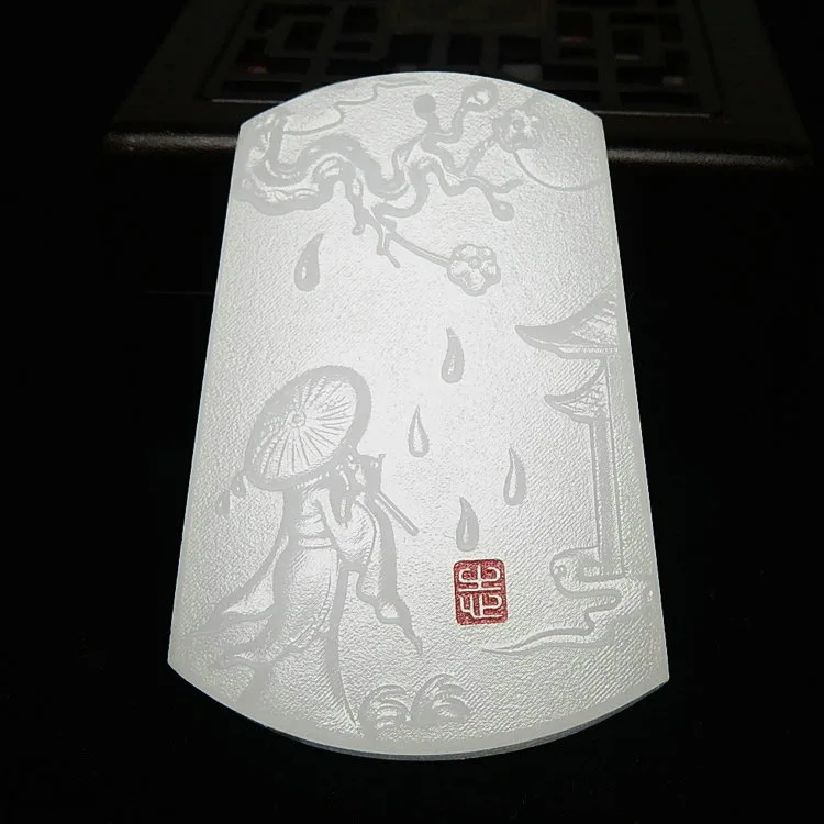 

Лидер продаж, Женское Ожерелье из натурального нефрита с ручной резьбой, кулон, модные ювелирные изделия, аксессуары для мужчин и женщин, по...