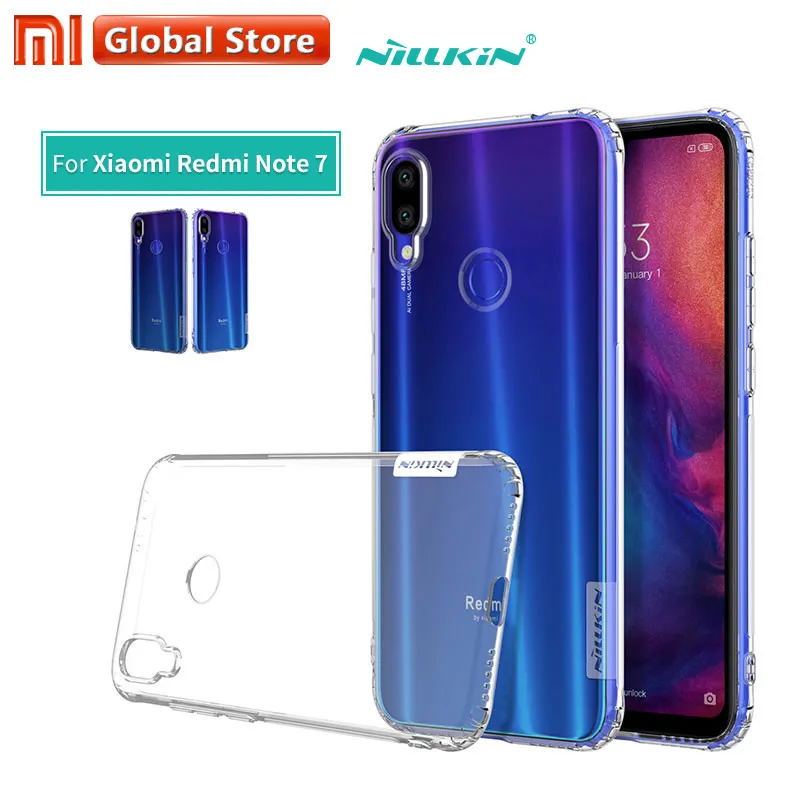 Чехол Nillkin для Xiaomi Redmi Note 7 прозрачный мягкий Силиконовый ТПУ защитный чехол Nature 6 3