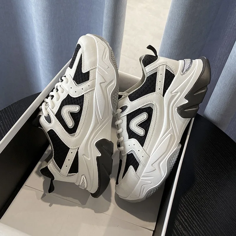 

non-slip lace-upTrainers Women's Platform Sneakers Women Shoes Breathable Casual Women Running Chunky Sneakers Spring/Autumn