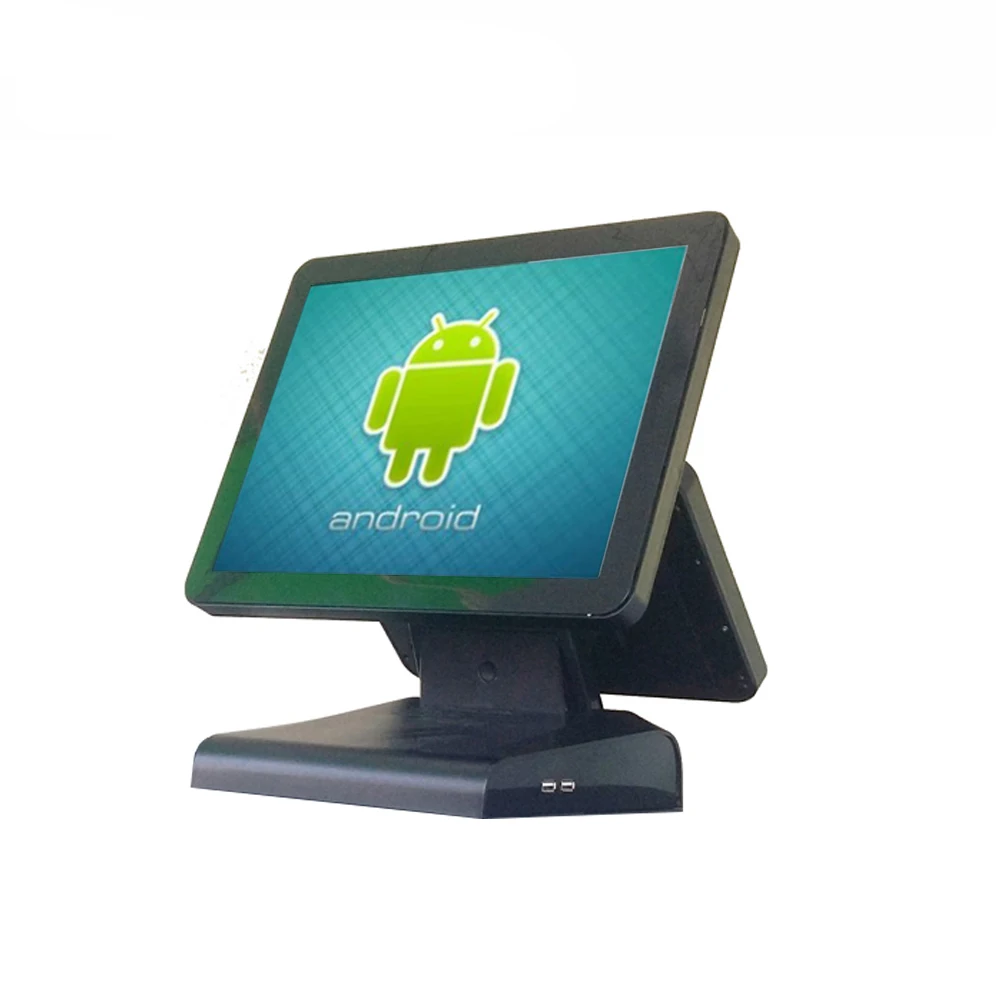 15 дюймов lcd Android точка продажи все в одном Pos система касса для бара магазина - Цвет: Черный