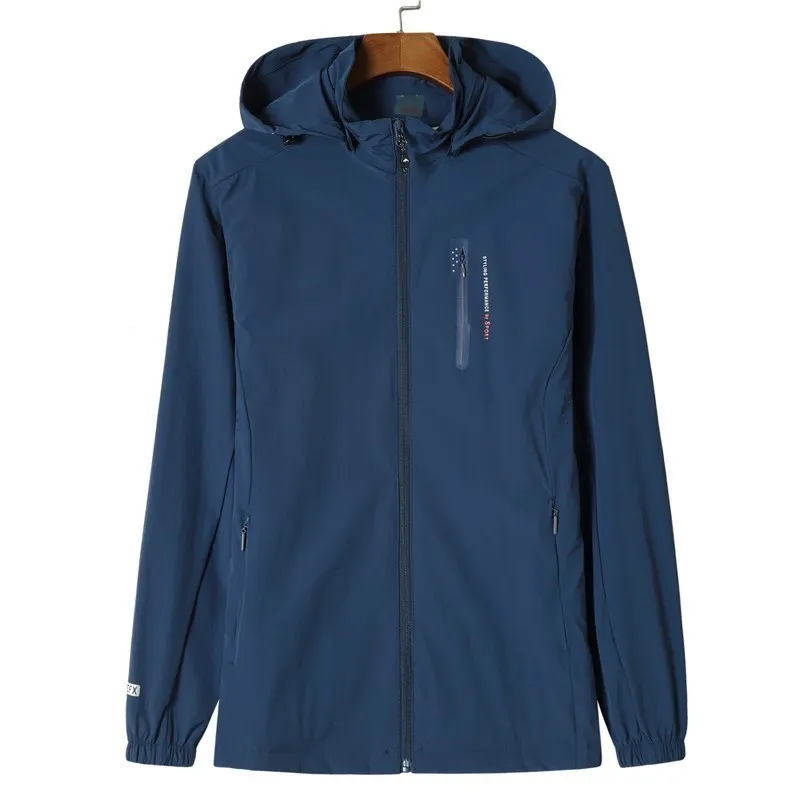 new plus size 8XL Sun protection clothing Mens Casual Jackets Windproof Ultra-light Jacket Men Windbreaker Quick Dry Skin Coat | Мужская
