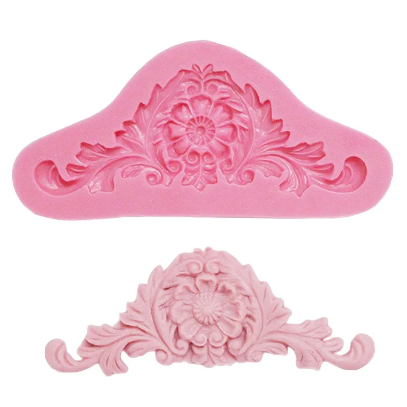 3D Craft Baroque Relief Silicone Molds Cake Border Fondant Mold DIY Decorating Tools Candy Clay Chocolate Gumpaste Moulds | Дом и сад