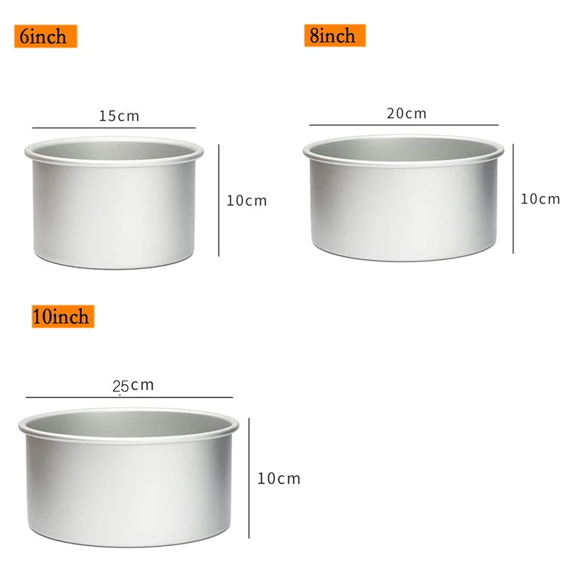 6/8/10 дюймовый круглый Алюминий алюминиевого сплава штамп на торт для торта