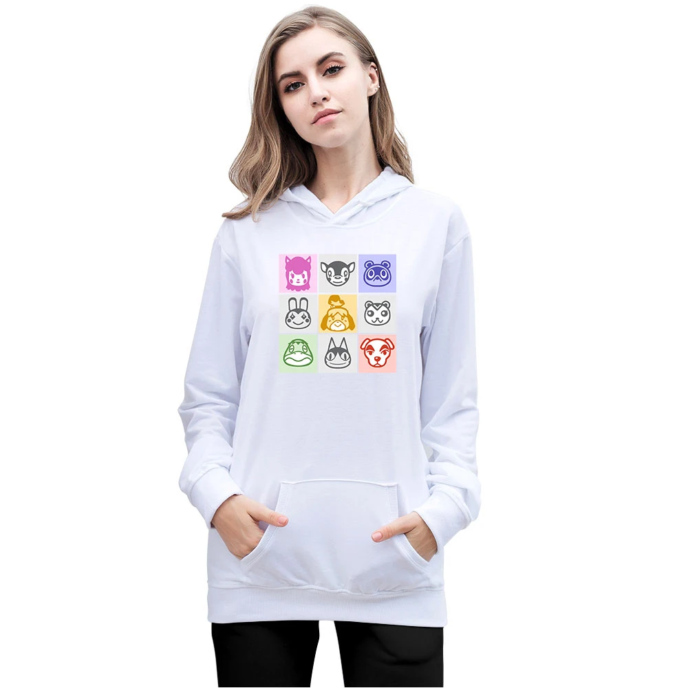 

Animal Crossing Hoodies Men/Womens Long Sleeve Hooded girl Sweatshirts Harajuku Casual Boys Tops Oversized Tracksuit clothes