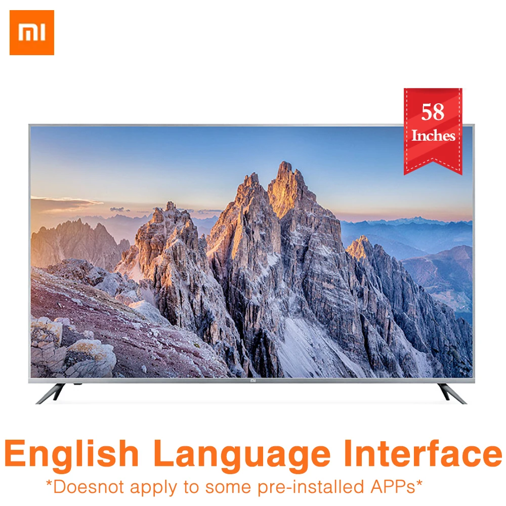Новинка 2019 Xiaomi TV 4s 58 дюймов 4K HDR 2 ГБ 8 Smart голосовое управление встроенный динамик
