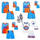 Костюм для косплея из фильма Space2 Jam Джерси для детей костюм для косплея Мелодия отряд корзина рубашка набор из жилета и шорт летняя баскетбольная форма спортивный костюм